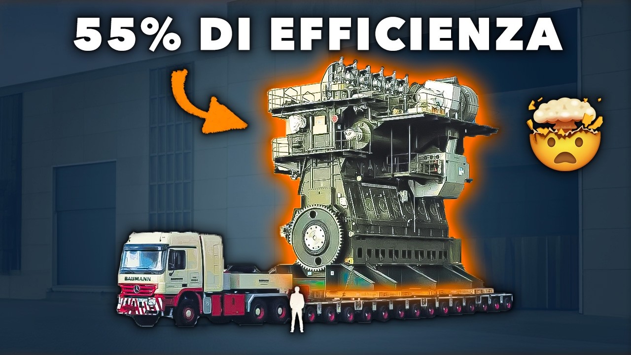 YouTube post by @AndreaCarsandMore for Fiscozen. Caption reads: TWO-STROKE DIESEL ENGINES: Why don't we use them....