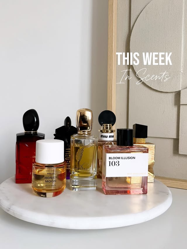 Instagram post by @elayiik for Bon Parfumeur. Caption reads: A week of smelling good- this week I went for....