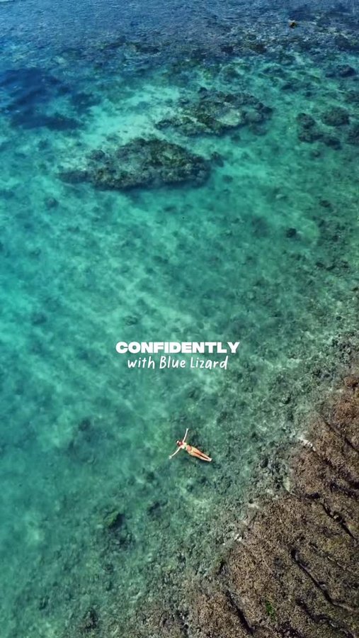 Instagram post by @sarcar_ for Blue Lizard Sunscreen. Caption reads: [...] this… with my trusted sidekick....