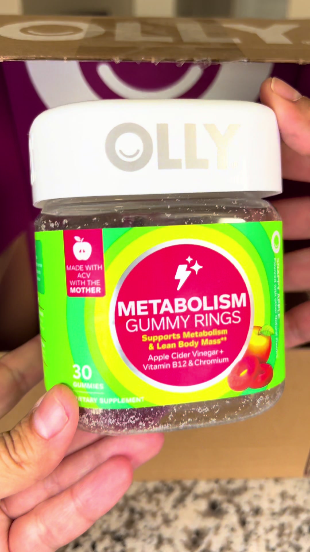 TikTok post by @simplykimangulo for OLLY. Caption reads: [...] taste nasty 👀🔥 I’m OBSESSED. @OLLY....