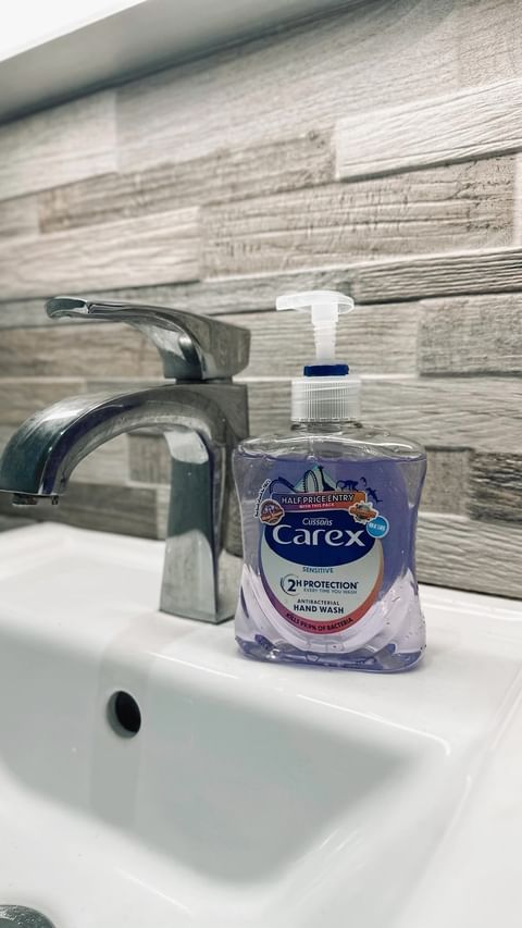 Instagram post by @allthingssarahx for Carex. Caption reads: [...] this too 🙋🏻‍♀️ Luckily we always have....