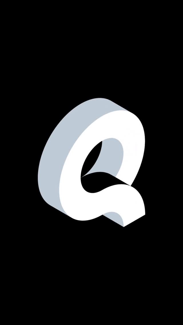 Instagram post by @kassymkulov for Adobe Design. Caption reads: Impossible Q 
Logo design process 

#logo #design....