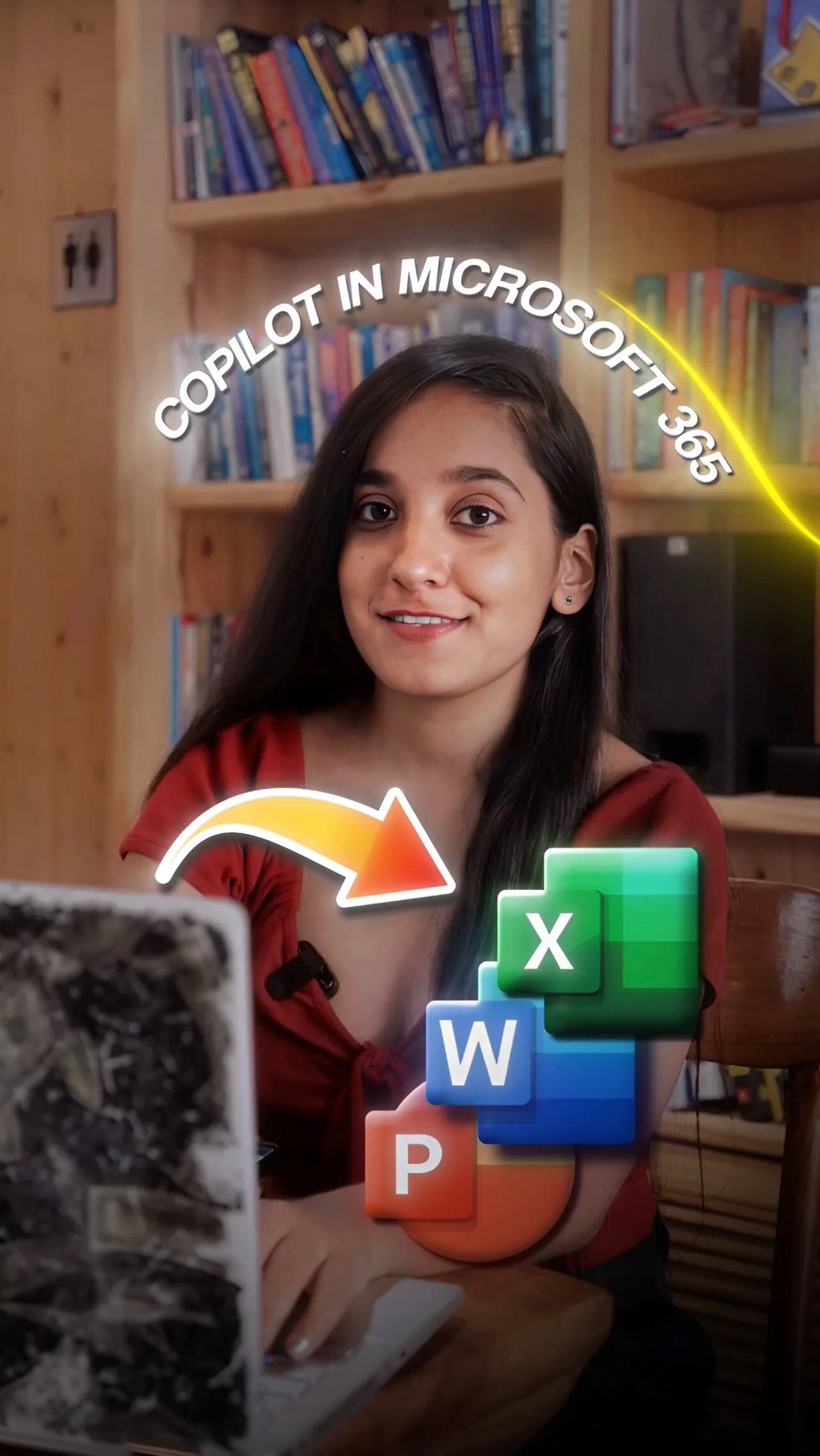 Instagram post by @techytanu for Microsoft. Caption reads: Travel ✈️ + Study 📚 = A+ Life! 💻💡
Just Use....