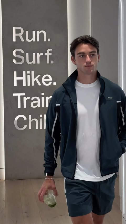 Instagram post by @trevorbabin for Vuori. Caption reads: [...] week in NYC 🎾 Spent the afternoon at....
