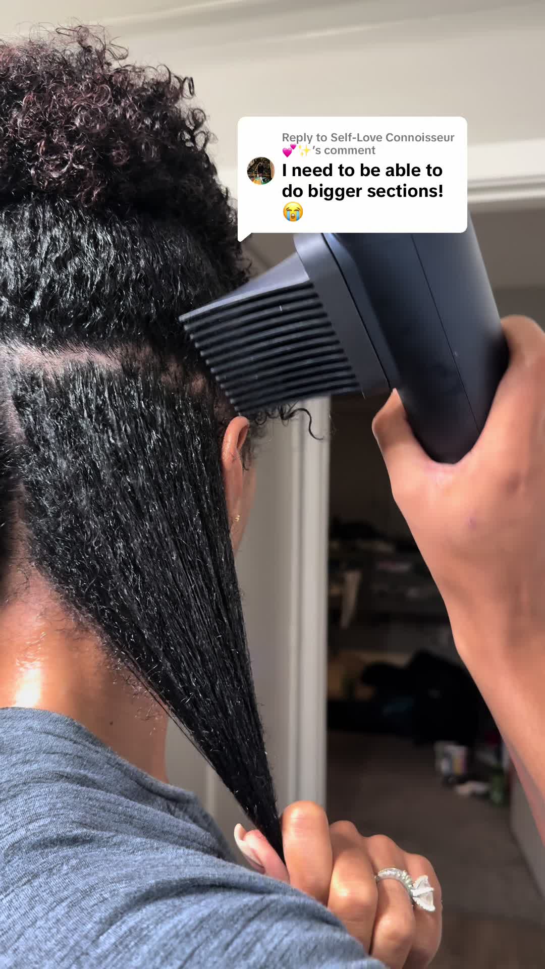 TikTok post by @brijohnson212 for Conair. Caption reads: [...] through some chunky sections with this....
