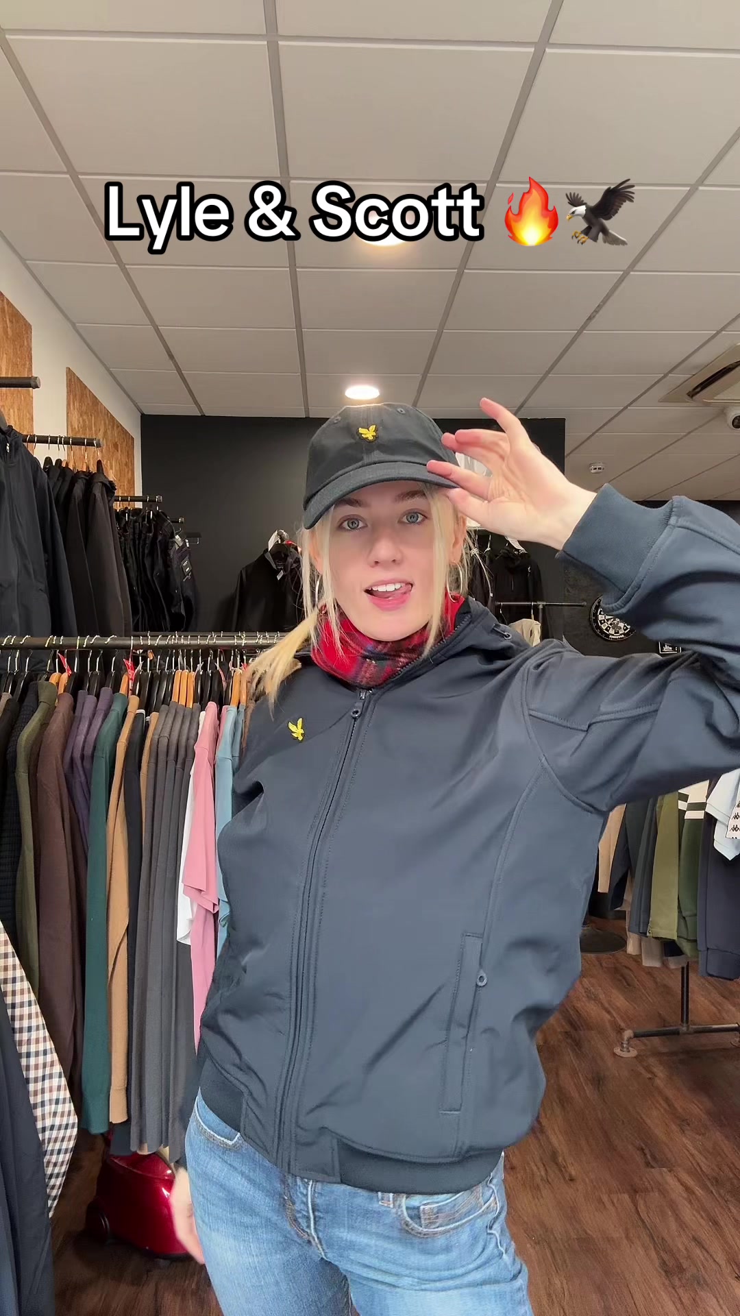 TikTok post by @oliviaru22 for Lyle & Scott. Caption reads: One of the best brands out there 🦅 @Lyle & Scott....