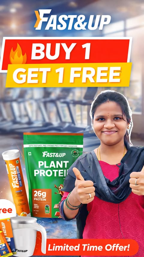 Instagram post by @kannada_techkey for Fast and Up. Caption reads: 🔥 This is what a real Buy 1 Get 1 Free deal looks....