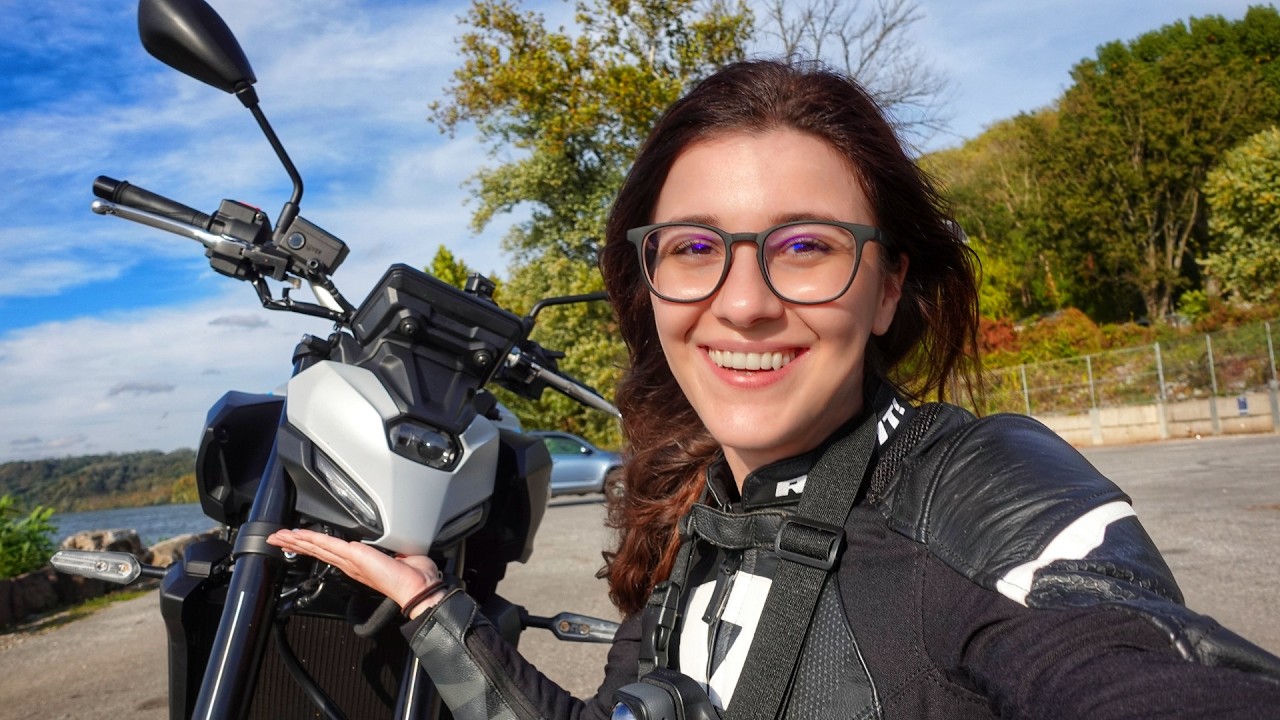 YouTube post by @AntiParallali for Flying Eyes Optics. Caption reads: I daily rode the 2019 MT07 for 5 yrs. The 2025....