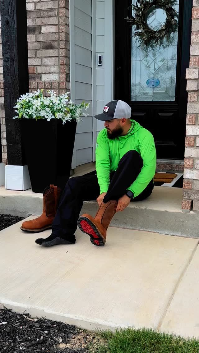 Instagram post by @sparky_izzy for Red Wing Shoes. Caption reads: Electricians, what would you have done differently....