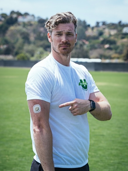 Instagram post by @derektheler for Dexcom. Caption reads: [...] and I’m proud to be partnering with @Dexcom....