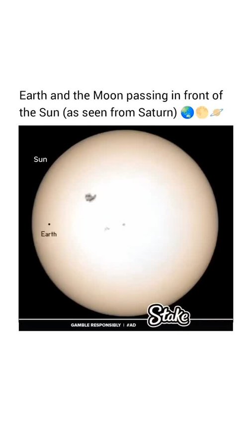 Instagram post by @physics_factss for NASA. Caption reads: [...] #EarthFromSpace #TransitOfEarth #NASA #ESA....