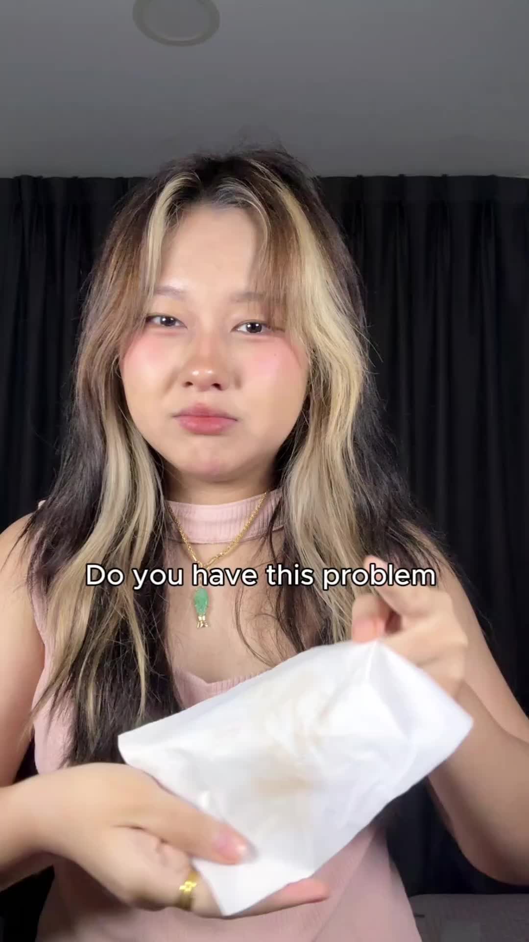 TikTok post by @mio_rhythm_official for TIRTIR. Caption reads: Problem fixed!! Thank you for letting me....