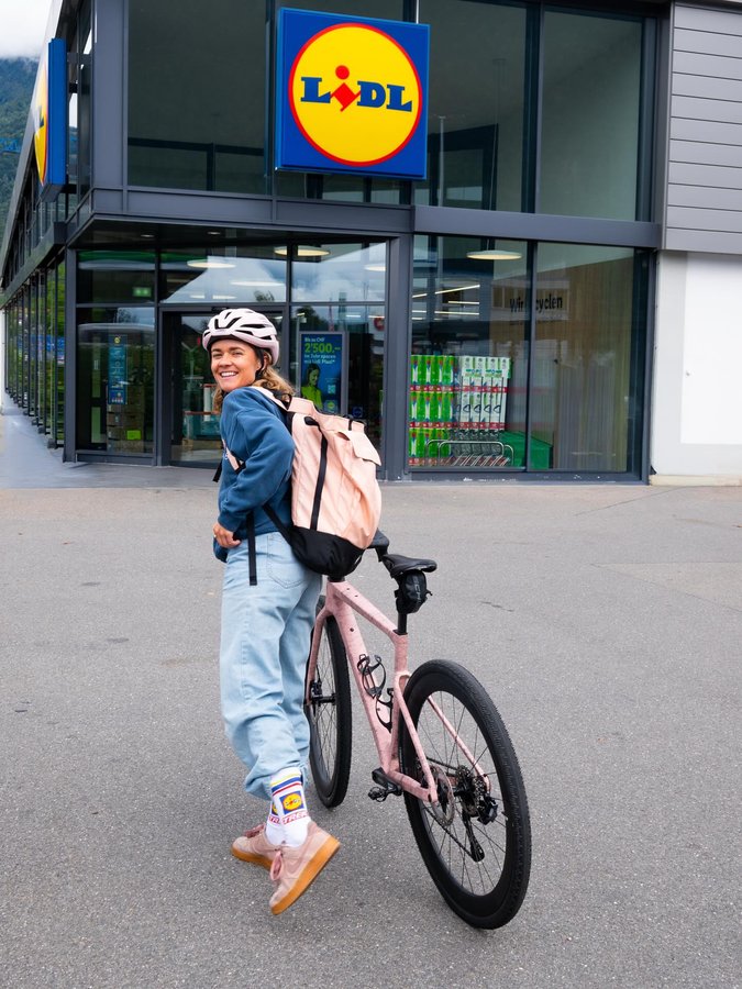 Instagram post by @santina.malacarne for lidlch. Caption reads: Advertisement | One day, powered by @lidlch 🇨🇭....