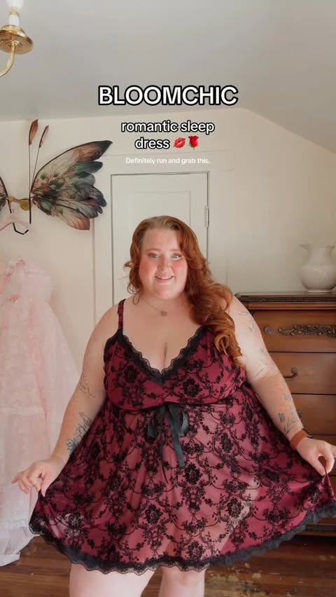 Instagram post by @ava.enchantedd for BloomChic. Caption reads: @bloomchic has such cute sleepwear! [...].