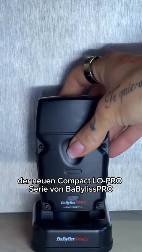 Instagram post by @itsthebarbercat for BaBylissPRO. Caption reads: Compact Lo-Pro by BaBylissPRO *Werbung/Anzeige....