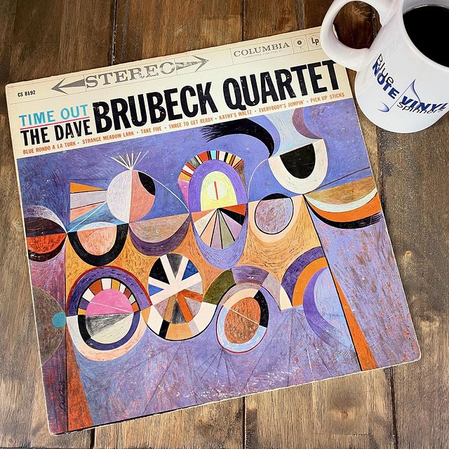 Instagram post by @blue_note_vinyl_spinners for Columbia Records. Caption reads: I was making coffee this morning when this song....