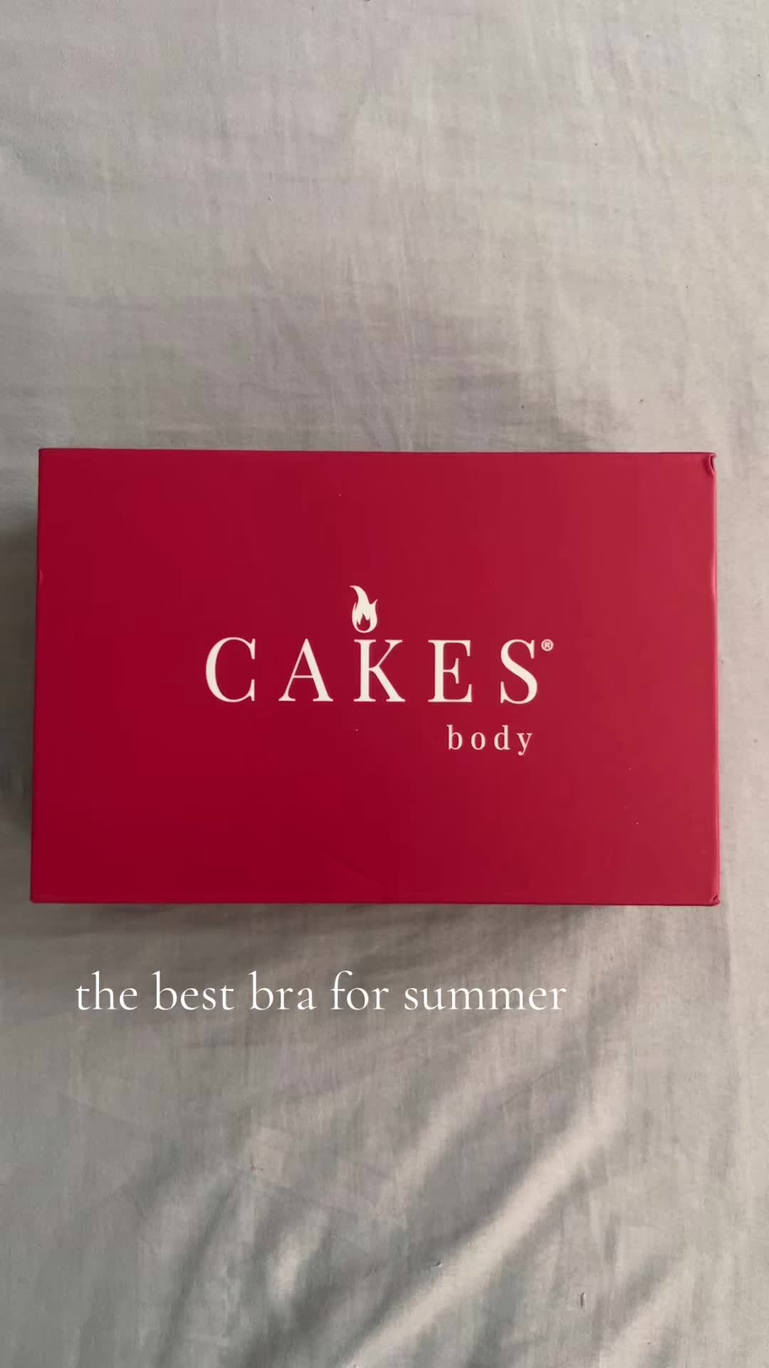 TikTok post by @julianamihm for CAKES body. Caption reads: On sale right now with free shipping!! @CAKES Body....