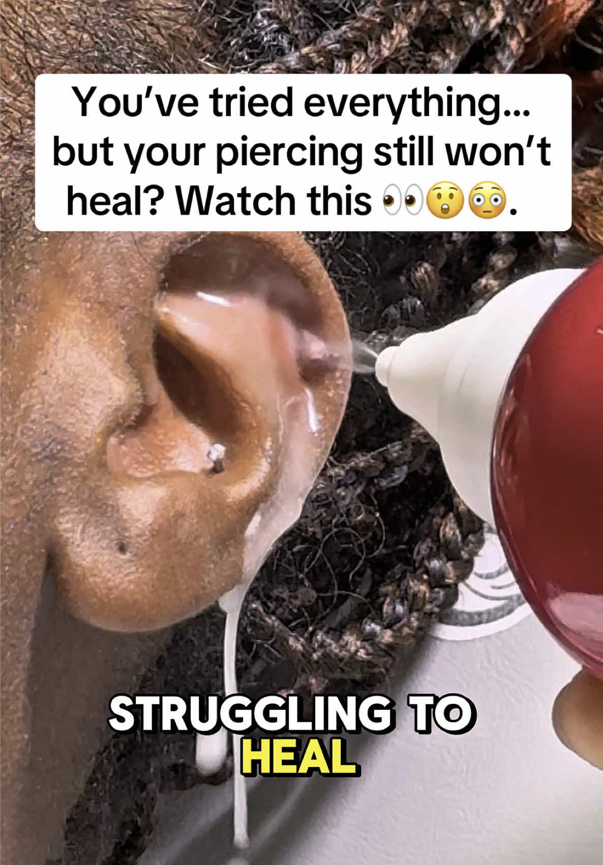 TikTok post by @anamarpiercings for Base Laboratories. Caption reads: [...] could be next 👌😁 Aftercare by @Base....