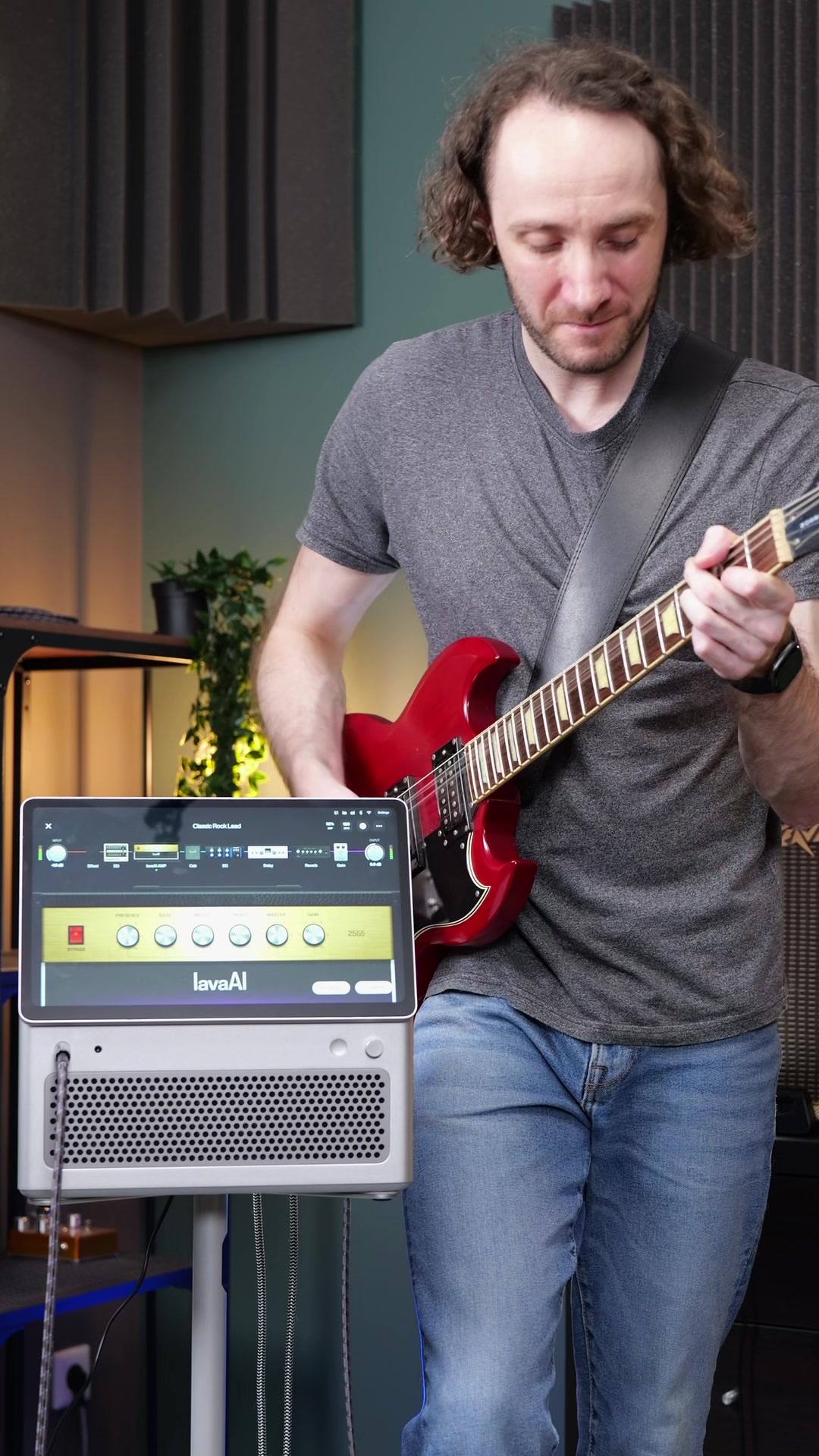 TikTok post by @srguitar for LAVA MUSIC. Caption reads: [...] do you think? 😉 🎸 (Ad) I used the....