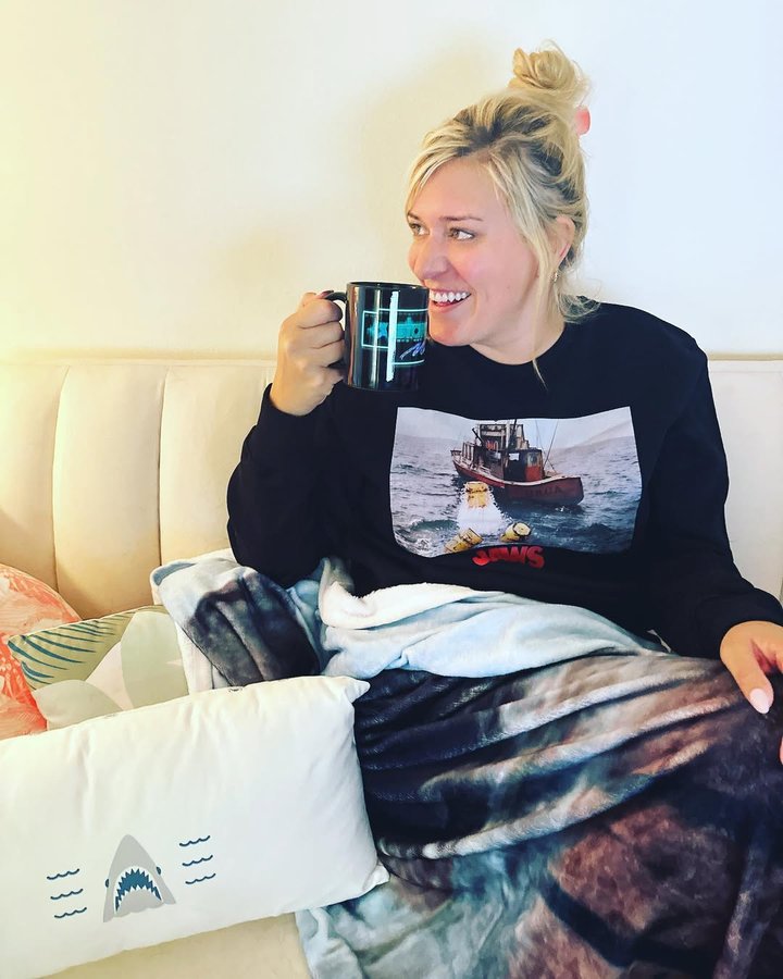 Instagram post by @molly_mcawesome_ for Zavvi. Caption reads: Instagram vs. Reality: cozy office edition. (PS:....