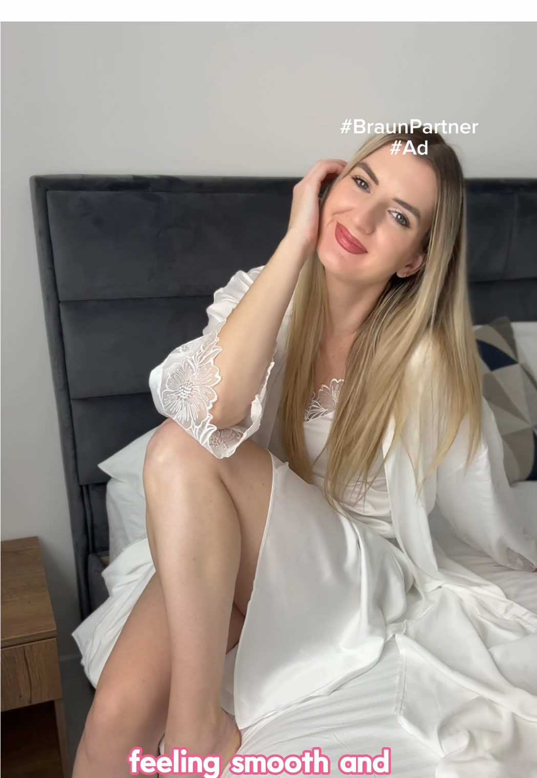 TikTok post by @iellenahh for Braun. Caption reads: #BraunPartner #ad ✨ Starting the new year [...].