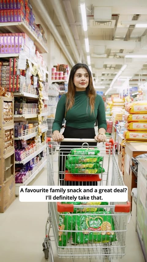 Instagram post by @insideoutarpita for SMART Bazaar. Caption reads: Some snacks just become a part of every grocery....