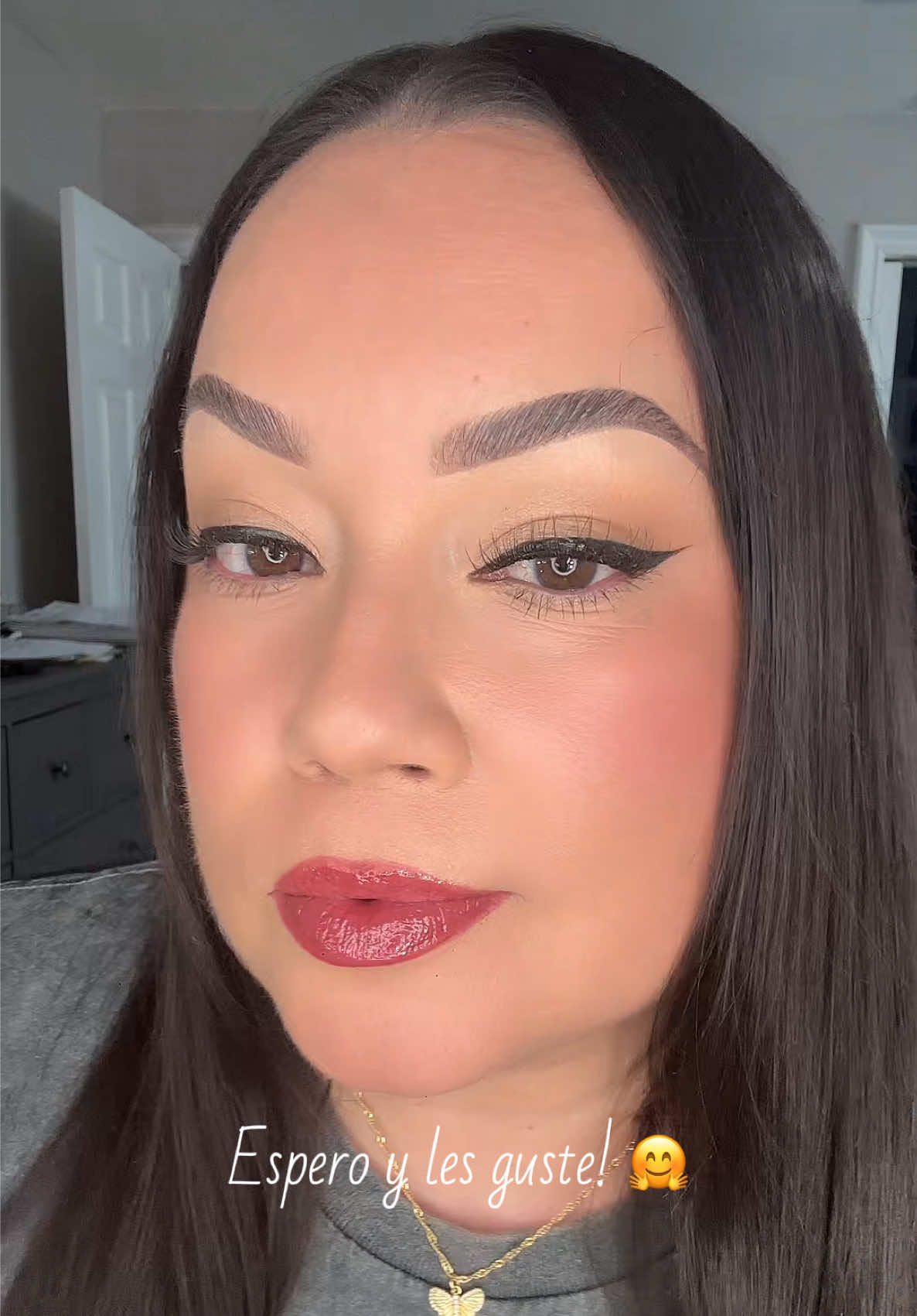TikTok post by @lifewithmimi for NYX Professional Makeup HR. Caption reads: Mi primer #arreglateconmigo en español😅🤗....