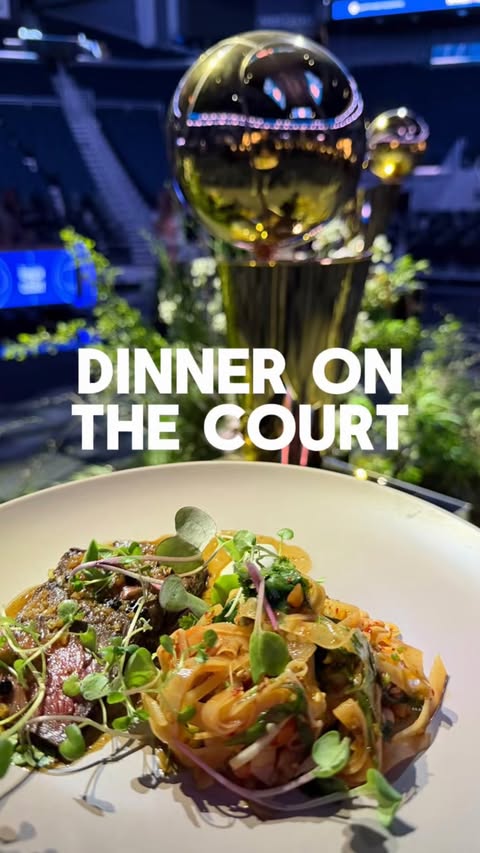 Instagram post by @thetastebud for Chase Sapphire. Caption reads: [...] Court at Chase Center courtesy of....