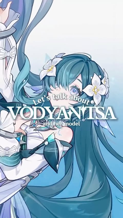 Instagram post by @itsnotwattsfl for Genshin Impact. Caption reads: [...] Vodyanitsa’s Model Thank you to....