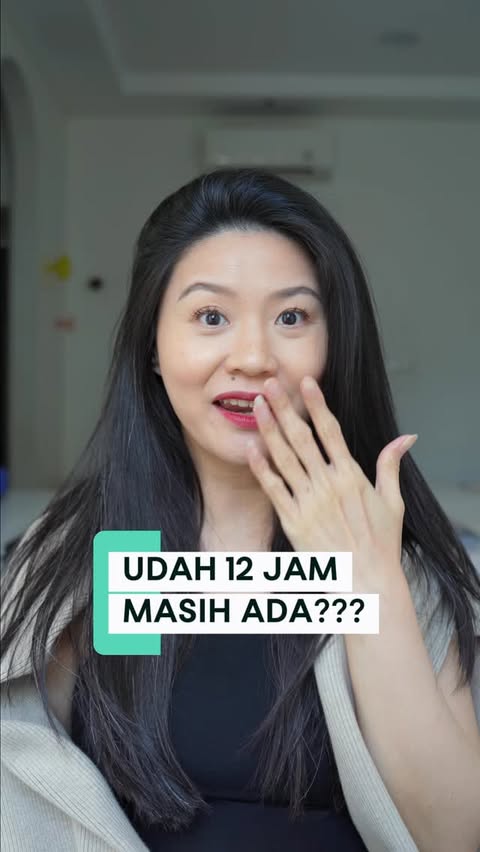 Instagram post by @rlinachang for L'Oréal Indonesia. Caption reads: Udah 12 jam, masih ada? 😱 Aku blom retouch sama....
