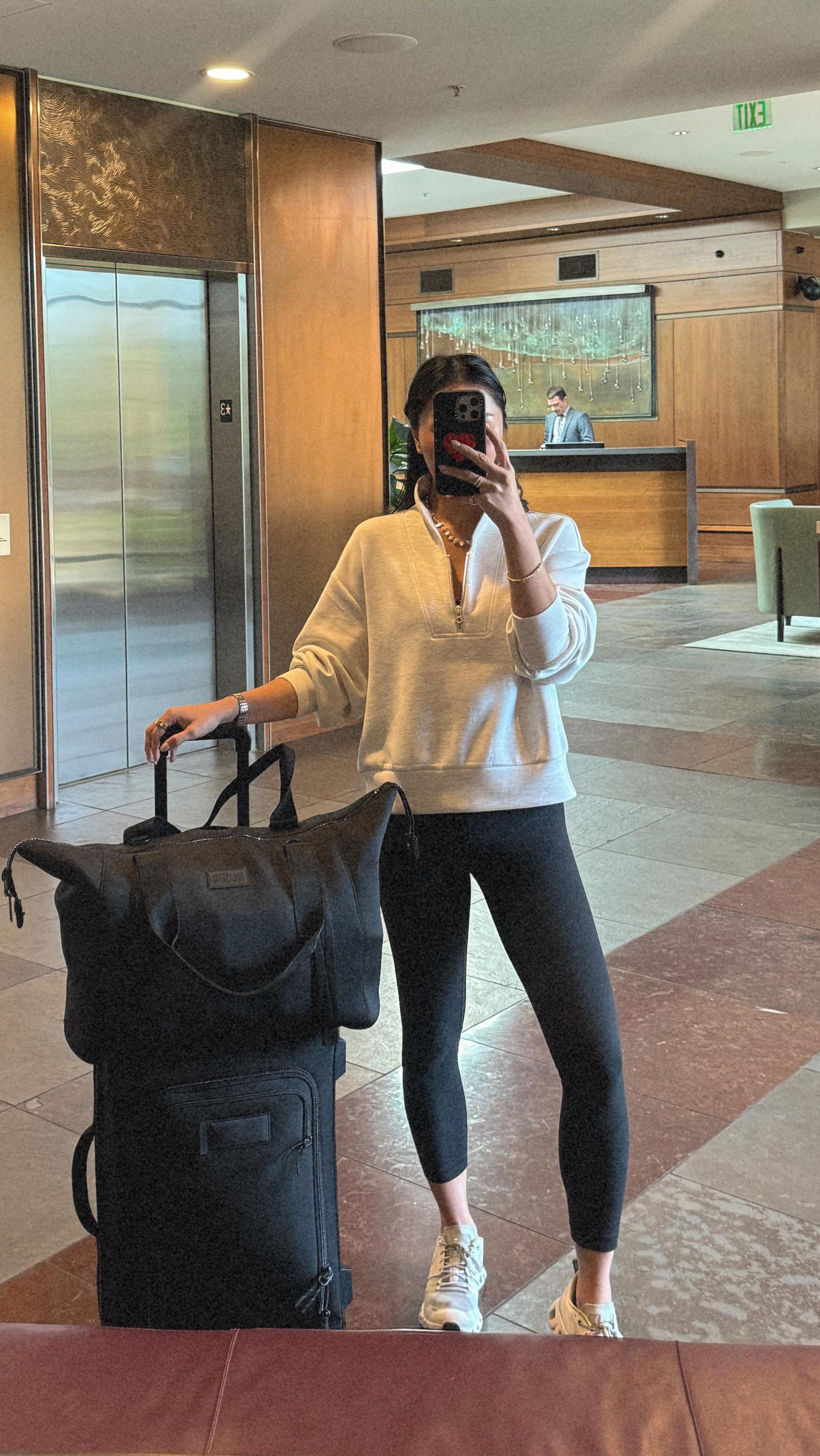 Instagram post by @__jasminenguyen for Dagne Dover. Caption reads: travel morning with @dagnedover 🧳
comment TRAVEL....