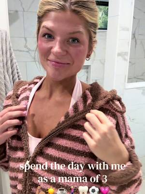TikTok post by @kelseyterry for Just Ingredients. Caption reads: spend a busy day with me 💗🤗 #fitmom #motherhood....