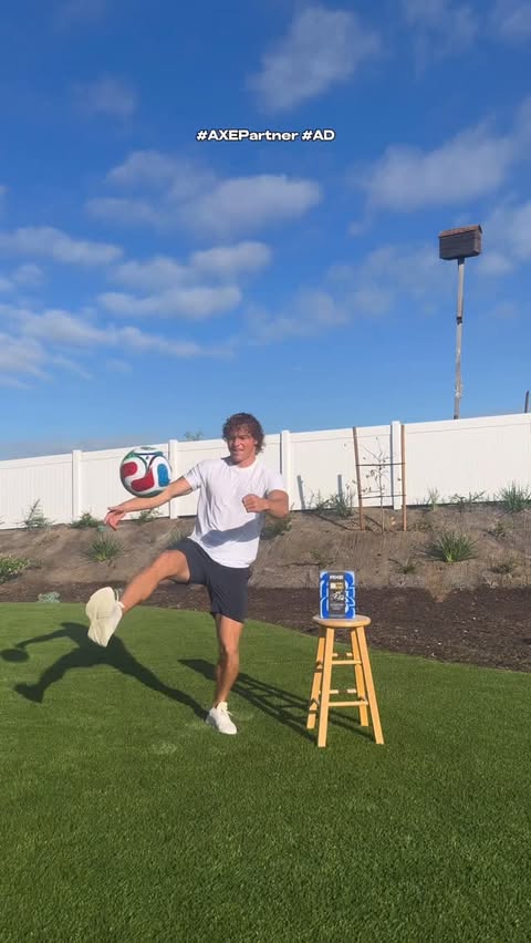 Instagram post by @colehosman for AXE. Caption reads: Smell good. Win big. ⚽️
AXE is giving you the....