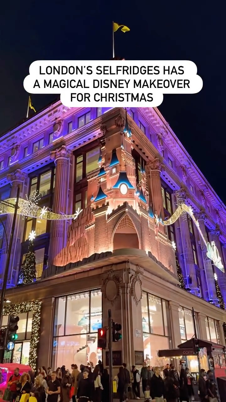 Instagram post by @londonfamilydaysout for Selfridges. Caption reads: Don’t miss the Disney magic at Selfridges in....