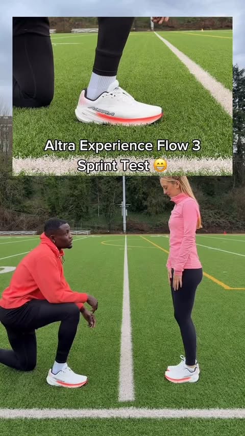 Instagram post by @ayokwam for Altra Running. Caption reads: [...] a little race. Who do you think won?....