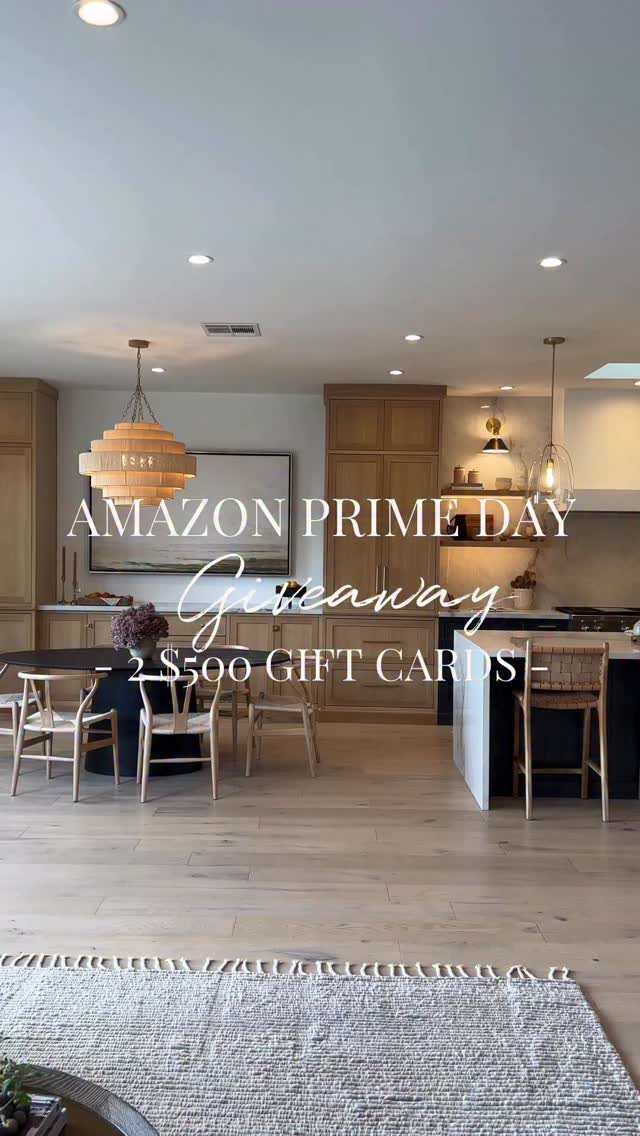 Instagram post by an influencer for Amazon. Caption reads: 💫 GIVEAWAY 💫 TWO $500 Amazon Gift Cards to two....