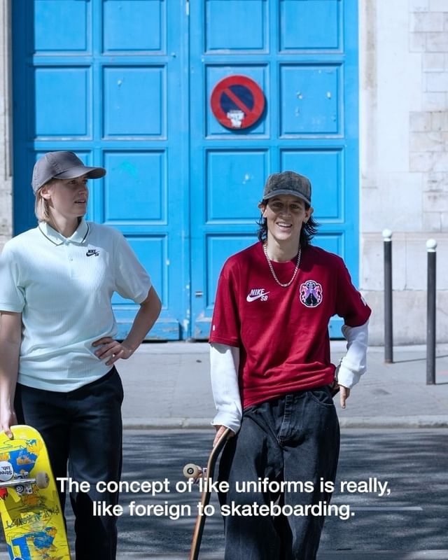 Instagram post by @suminaynay for Nike Skateboarding. Caption reads: Behind the Design of the 2024 Skateboarding....