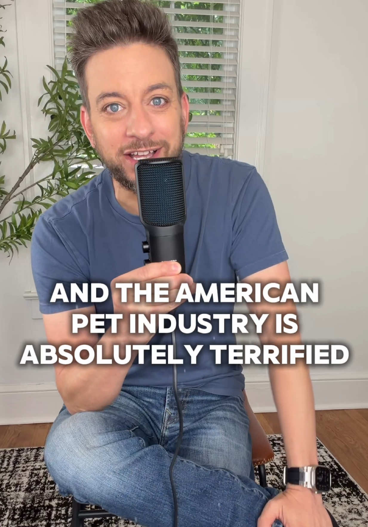 TikTok post by @thezakgeorge for Pupford. Caption reads: The American pet industry is absolutely terrified....