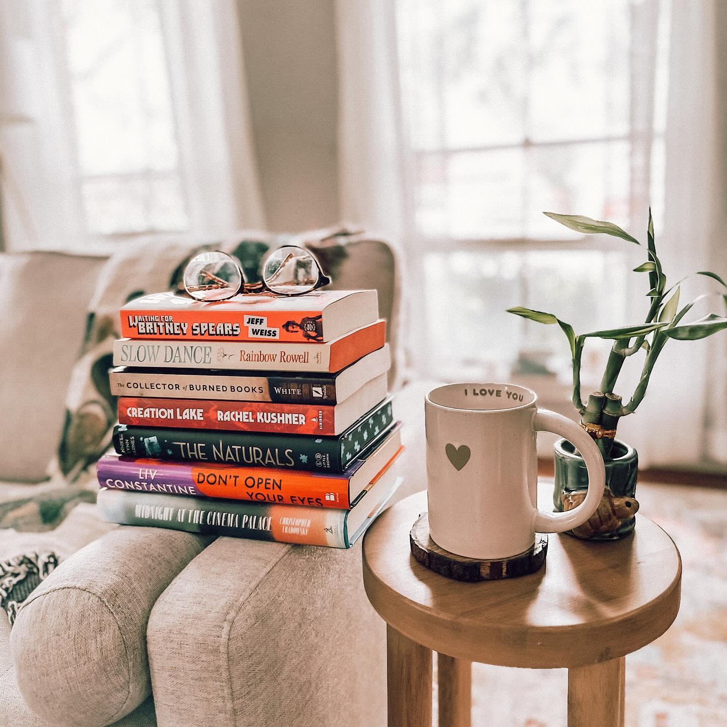 Instagram post by @the.caffeinated.reader for Random House Group. Caption reads: 📚New books ❤️

Y’all we had some monster storms....