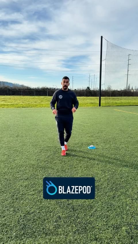 Instagram post by @volar.sport for BlazePod. Caption reads: [...] drills we use at FC Game Changer using....