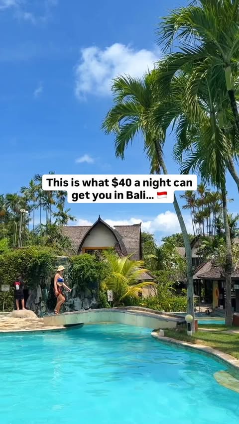 Instagram post by @brittandmitchworldwide for Traveloka. Caption reads: [...] Lumbung, Seminyak Find more like on....