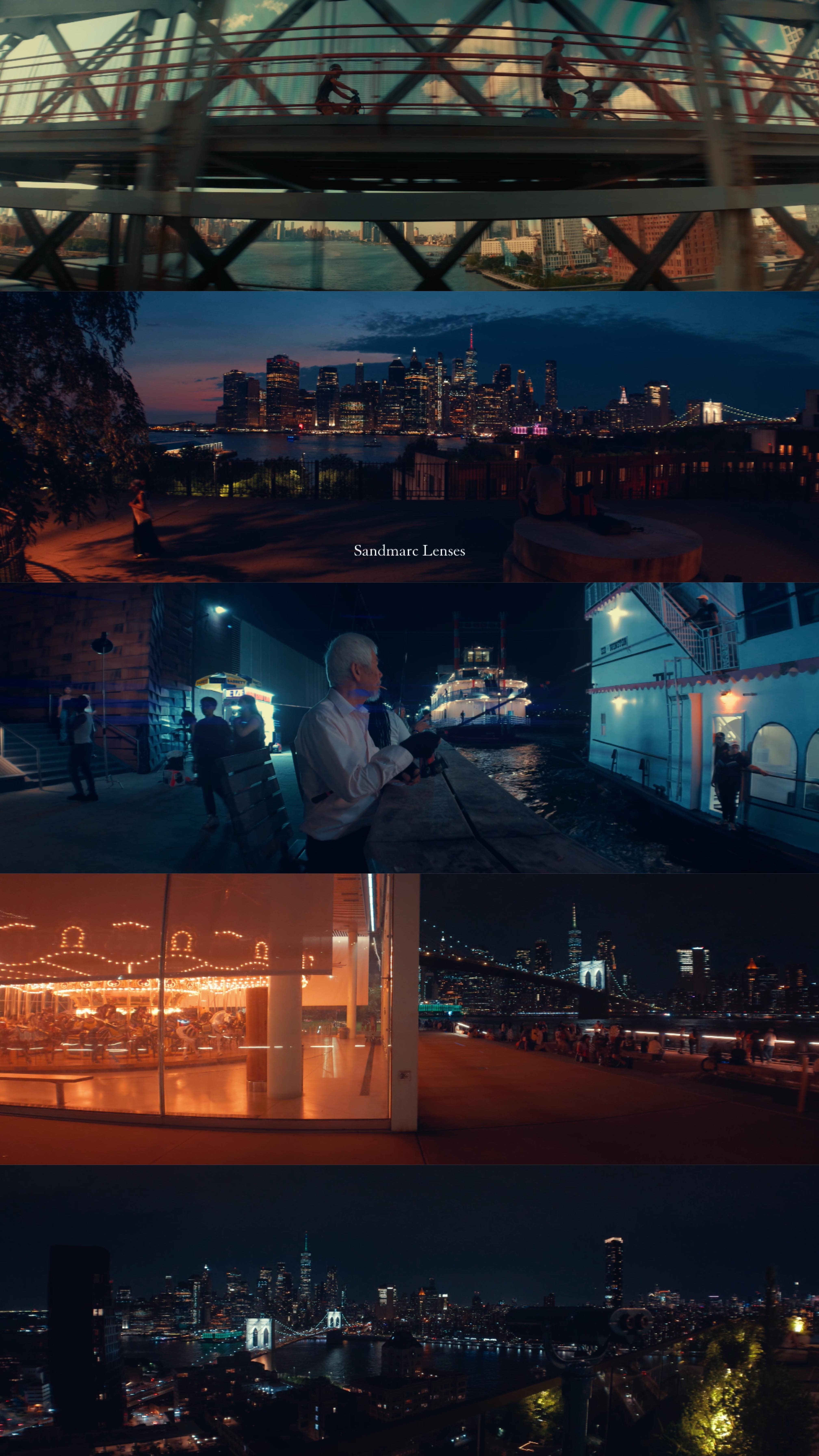 Instagram post by @yuraforrat for SANDMARC. Caption reads: New York on IPhone & @sandmarc 🎞️

#anamorphic....