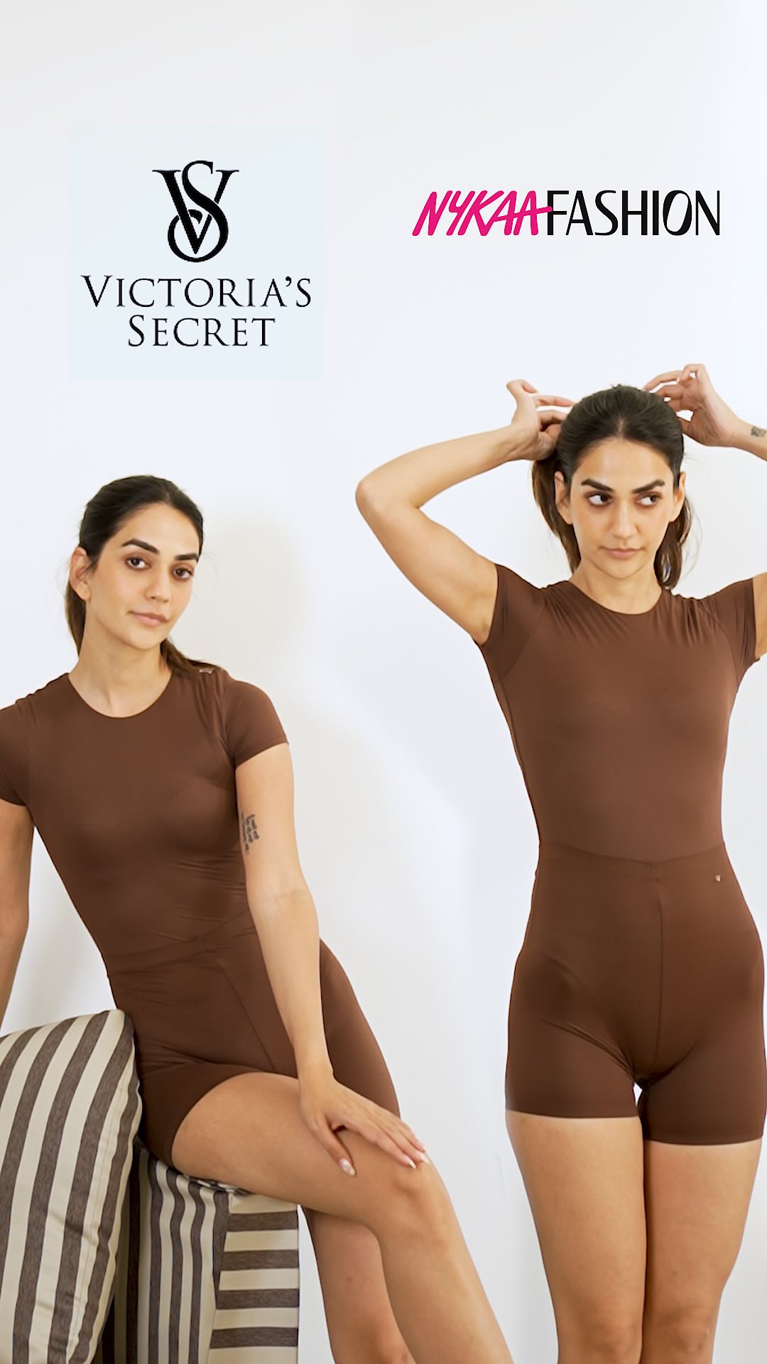 Instagram post by @karmaa.dhingra for Nykaa Fashion. Caption reads: @victoriassecretindia truly has me covered for all....