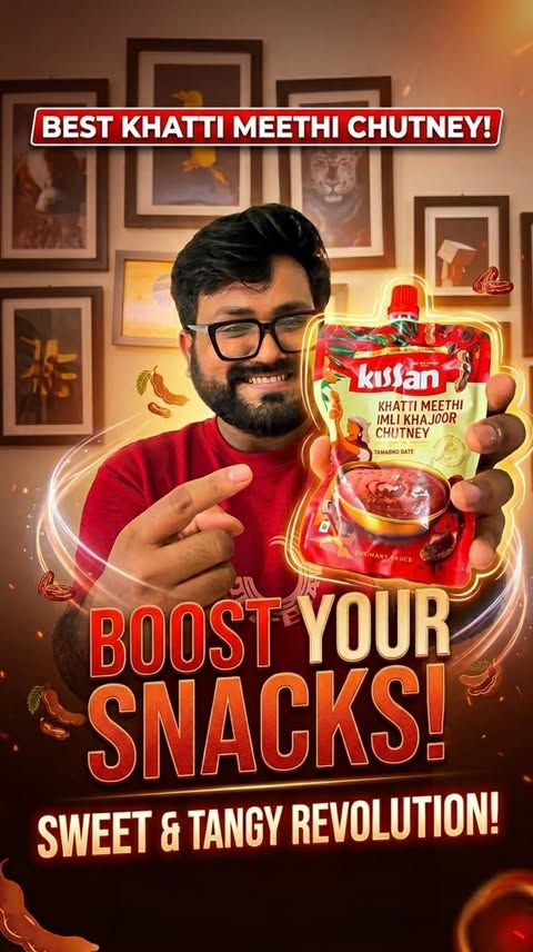 Instagram post by @itsmefoodiepanda for Kissan. Caption reads: [...] 🤤 Make your snacks extra chatpata with....