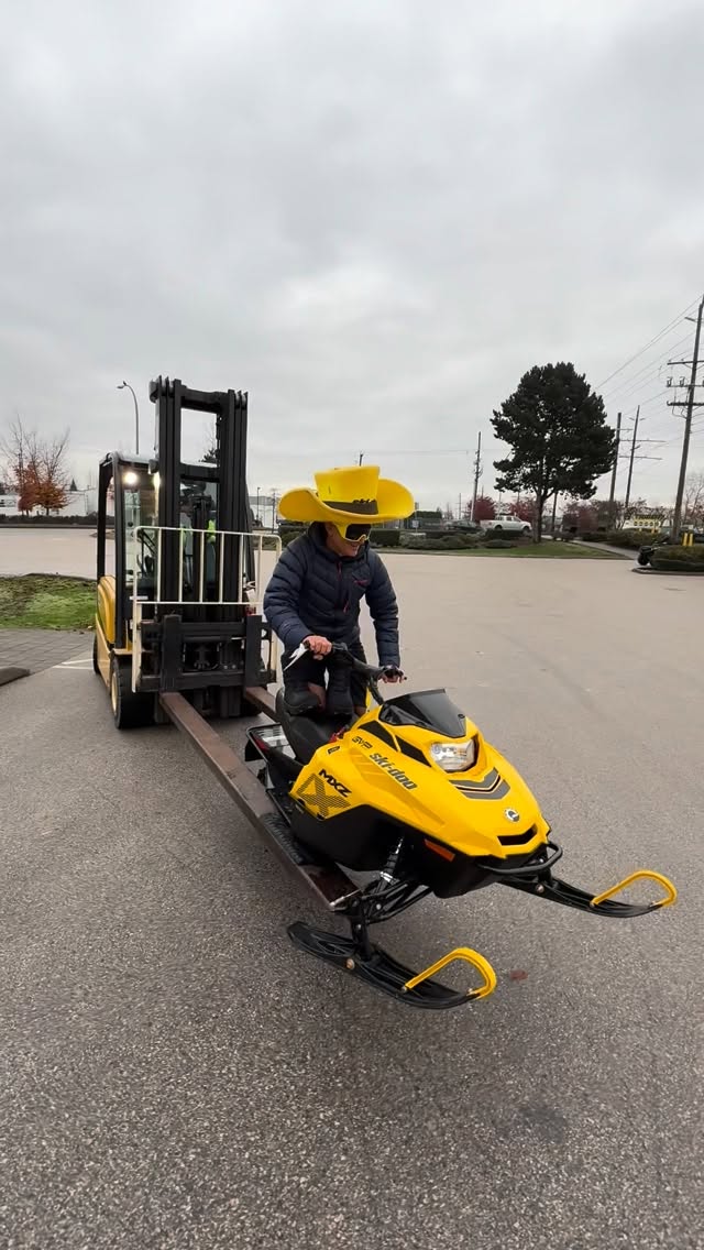 Instagram post by @davenorona for Ski-Doo. Caption reads: @steve_martin12 picking up his new @skidoo is....