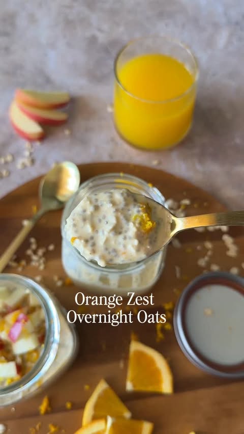 Instagram post by @stayfitmom_krista for Clean Simple Eats. Caption reads: [...] light orange juice (5 oz) • 2 tbsp....