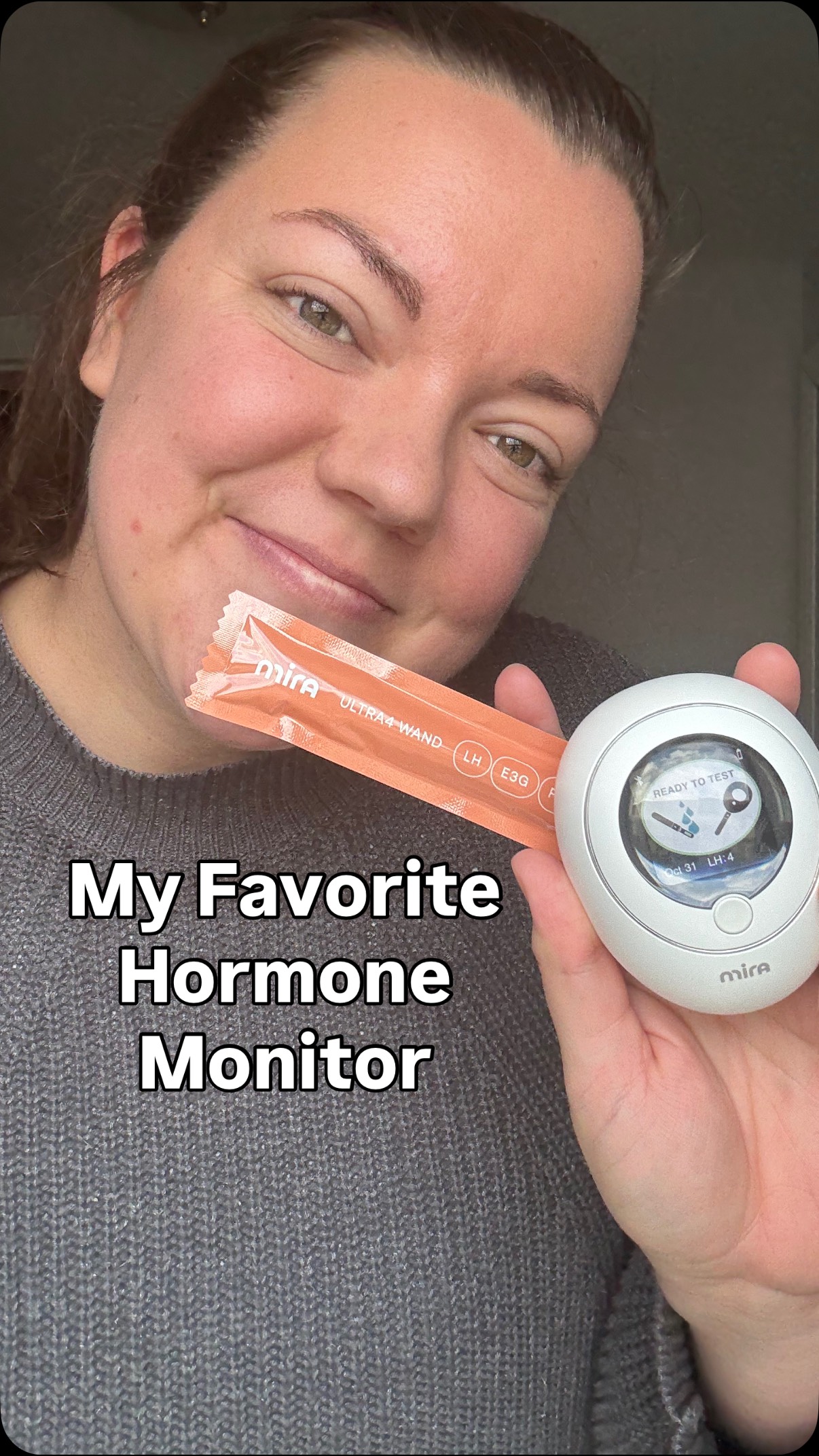 Instagram post by @itsmollyscullion for Mira Fertility. Caption reads: As we are trying to conceive, @mirafertility has....