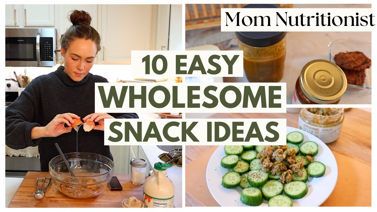 YouTube post by @healthyelizabeth for The Spice House. Caption reads: 10 Wholesome Snacks We Eat Every Week | Family of....