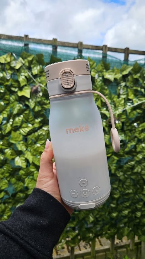 Instagram post by @harmonille for Meke Baby. Caption reads: 🍼@mekebaby.au is the ultimate bottle warmer for....