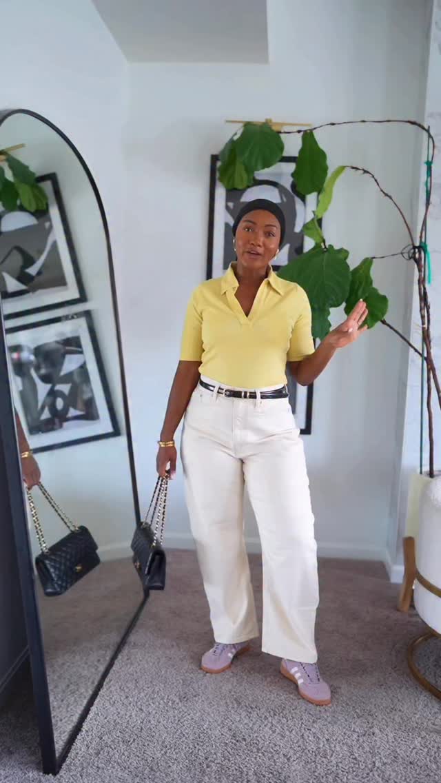 Instagram post by @talesandturbans for Banana Republic. Caption reads: Just a mom running errands but trying to look like....